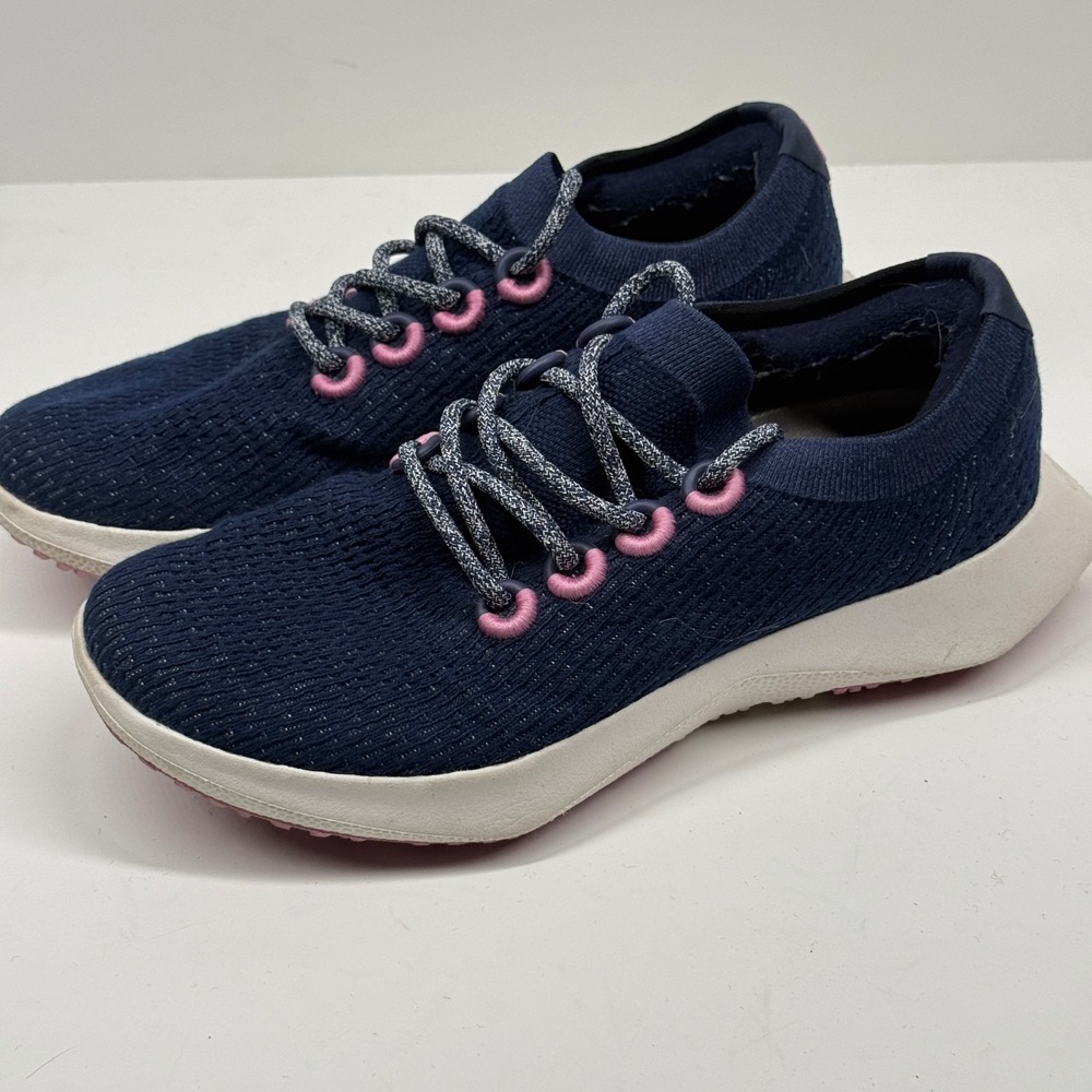 Allbirds Tree Dasher 2 Women's Running Shoes Deep Navy Mesh Lace Up Size 9.5